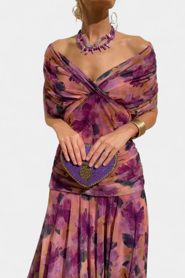 SYLTHERA – ELEGANT WOMEN’S ROMANTIC LONG FLORAL DRESS