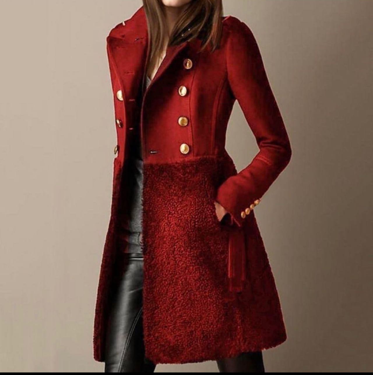 KOLINDA – DOUBLE BREASTED WINTER COAT WITH POCKETS