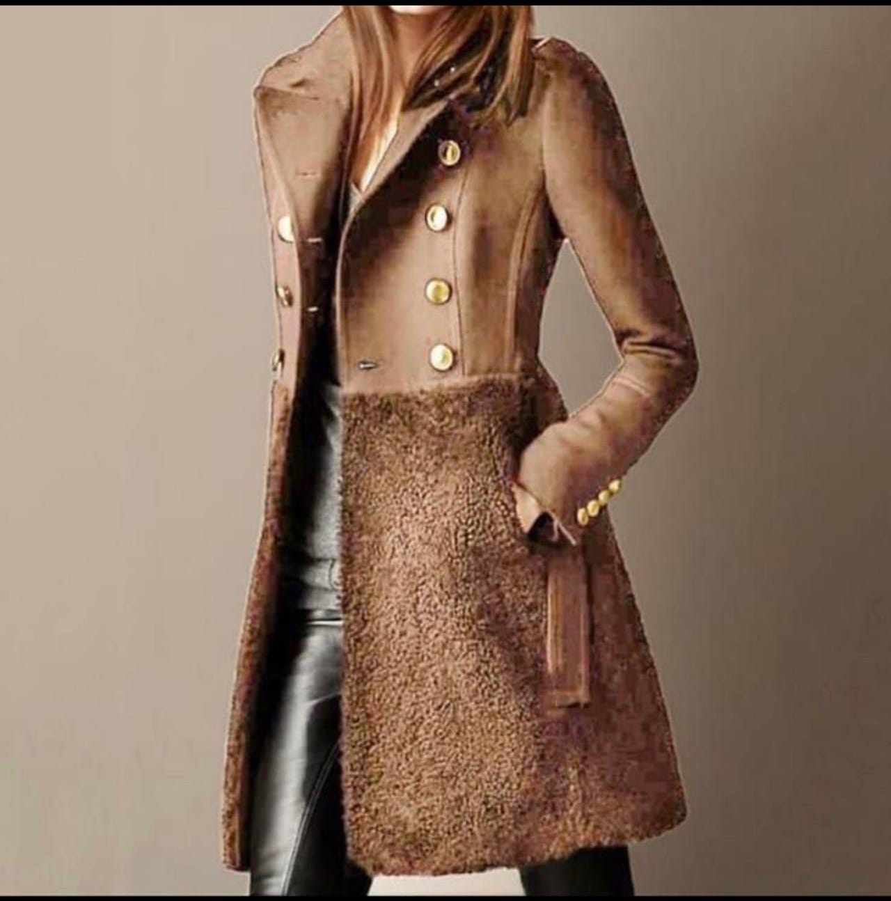 KOLINDA – DOUBLE BREASTED WINTER COAT WITH POCKETS
