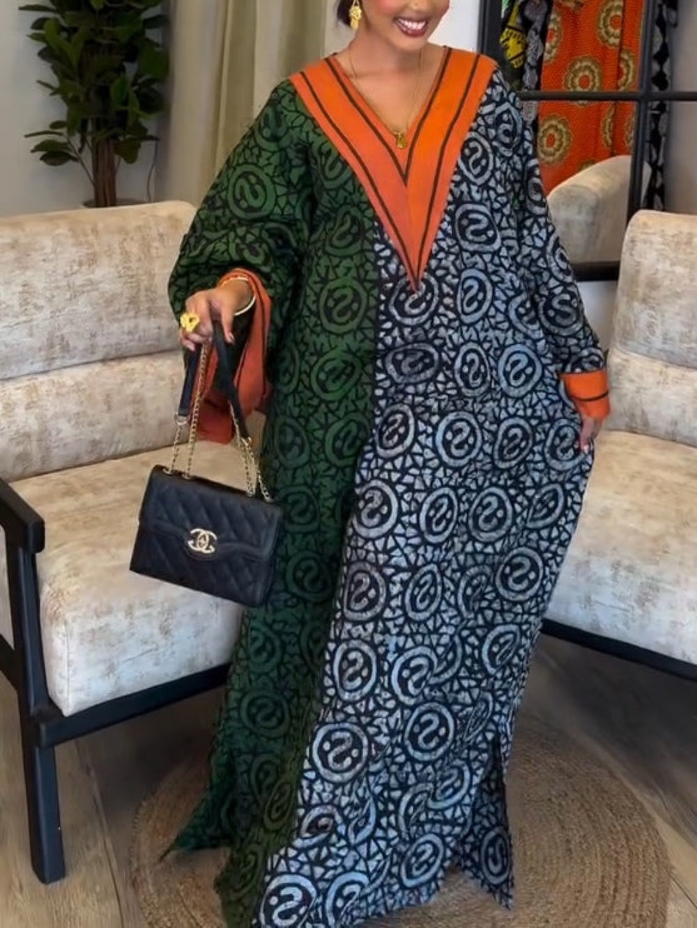 HALCYON – SLEEK DRESS WITH BOLD COLOR PANELS