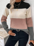 Zoey - Colorblock Knit Sweater