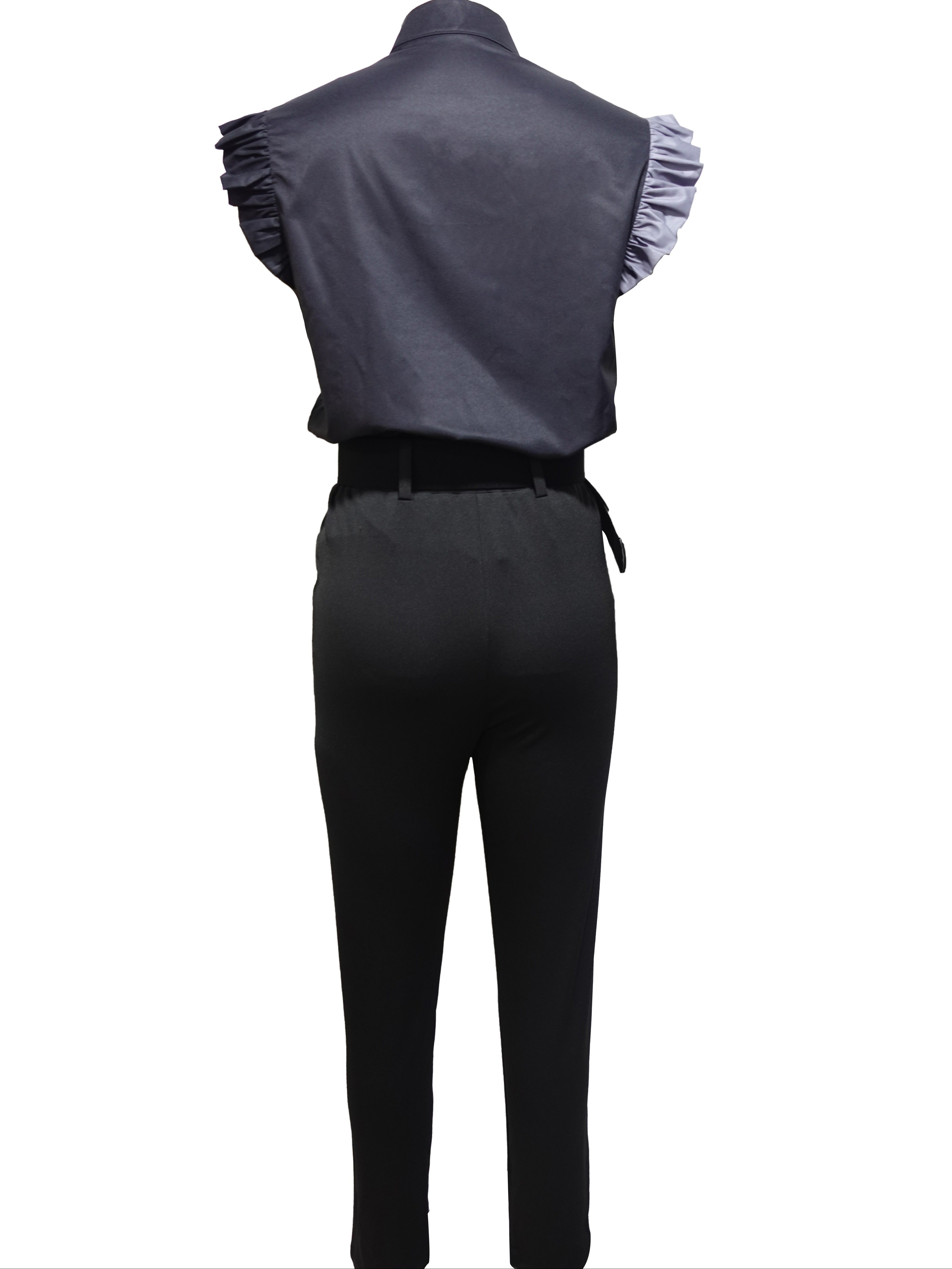 Rainie - Stylish Ruffle-Sleeve Set