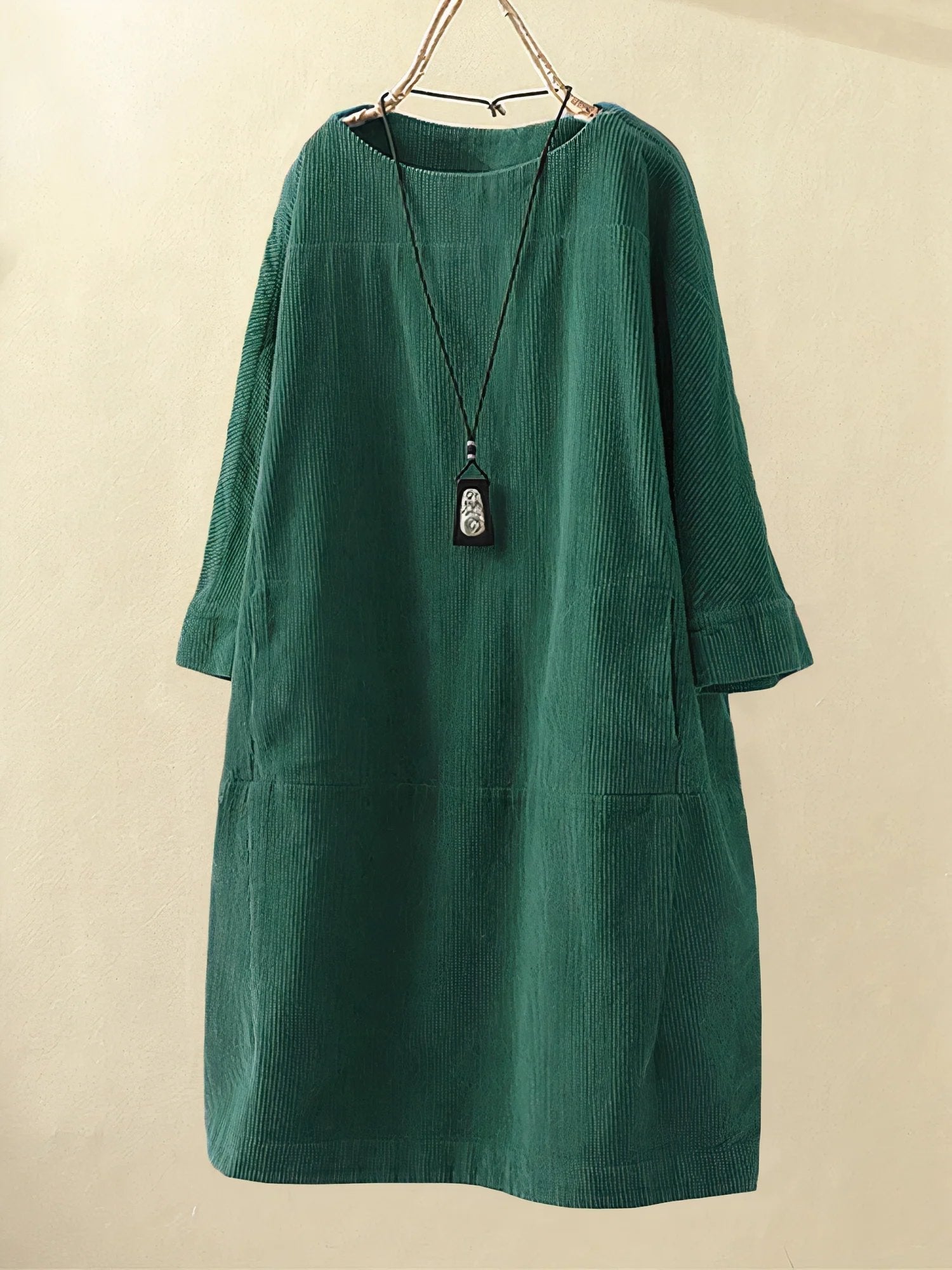 Alexis - Vintage Corduroy Relaxed Dress