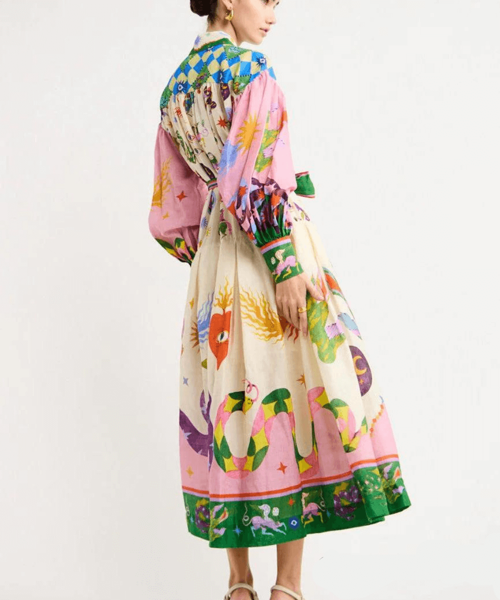 Dorthe - Elegant Italian Maxi Dress