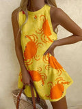Orvienne - Mini Dress with Crab Print