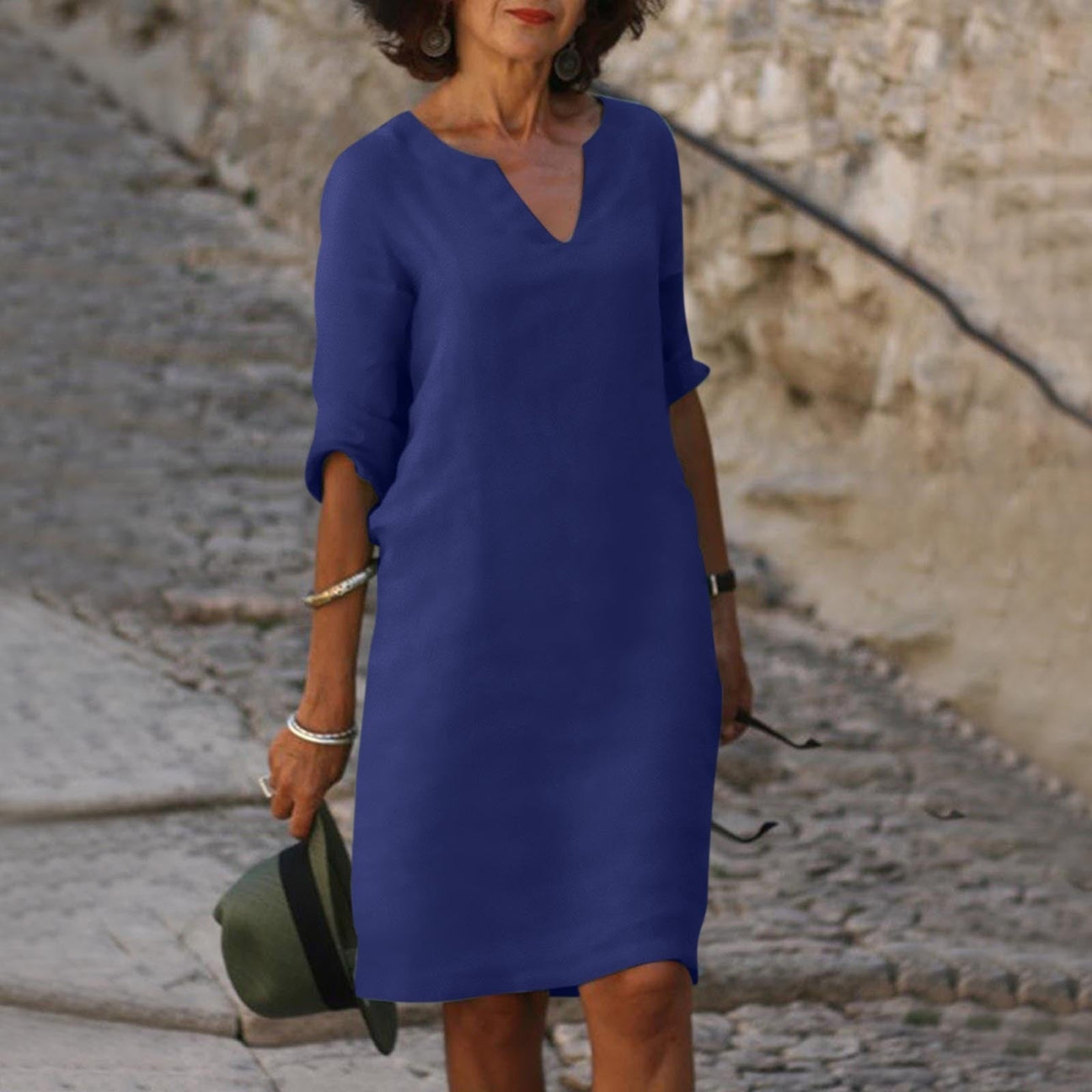 Romy | Comfortable V-Neck Dress