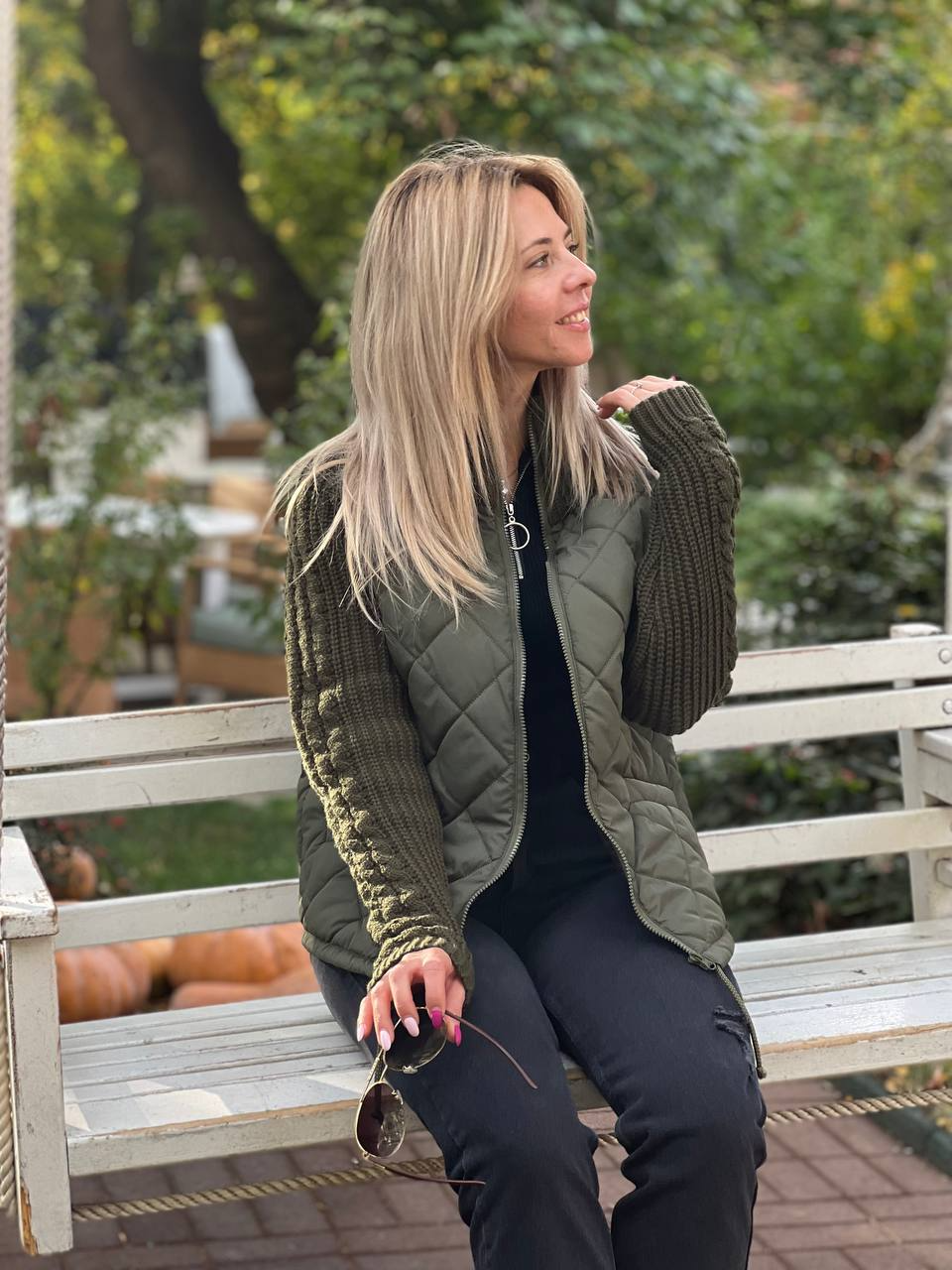 MORFA – STYLISH PATCHWORK KNITTED JACKET