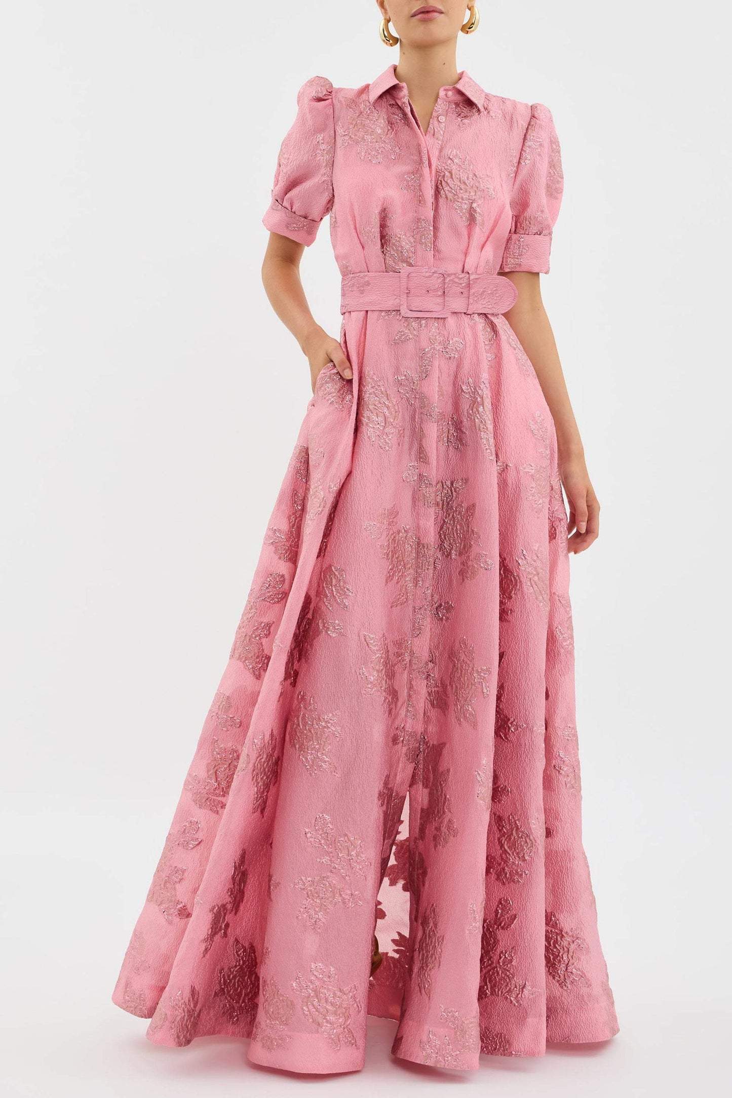 NAYELITH – BLOSSOM SHADE PUFF SLEEVE DRESS