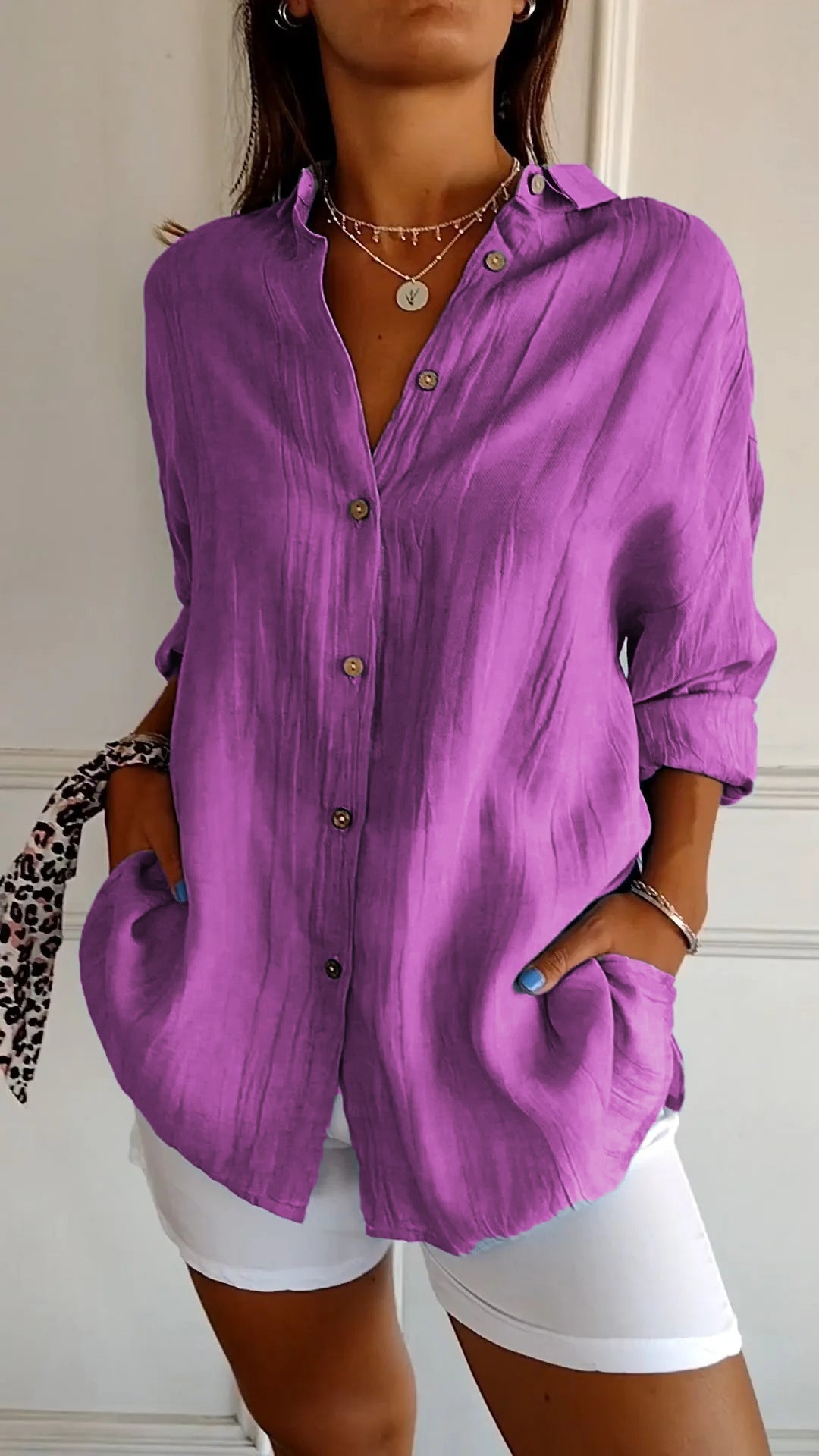 Sasha - Elegant Pleated Shirt