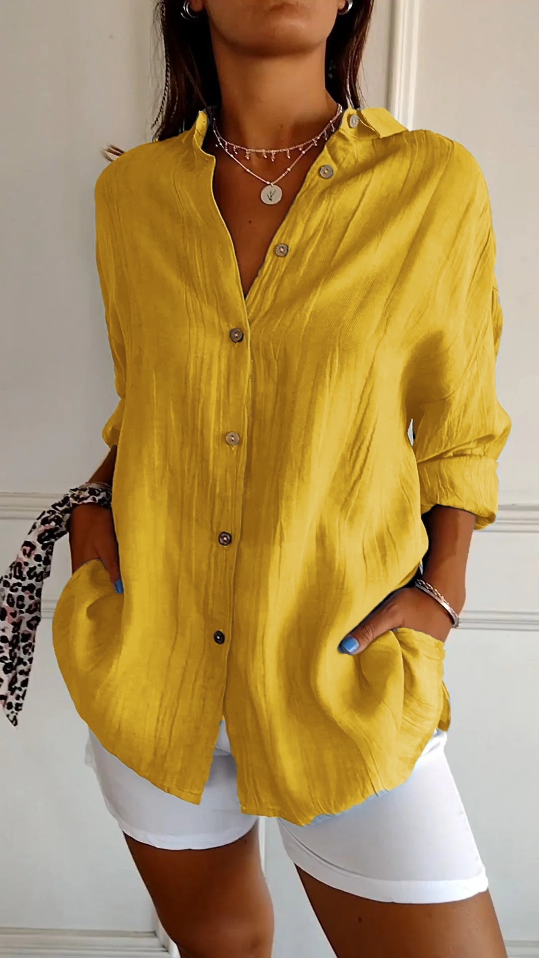 Sasha - Elegant Pleated Shirt