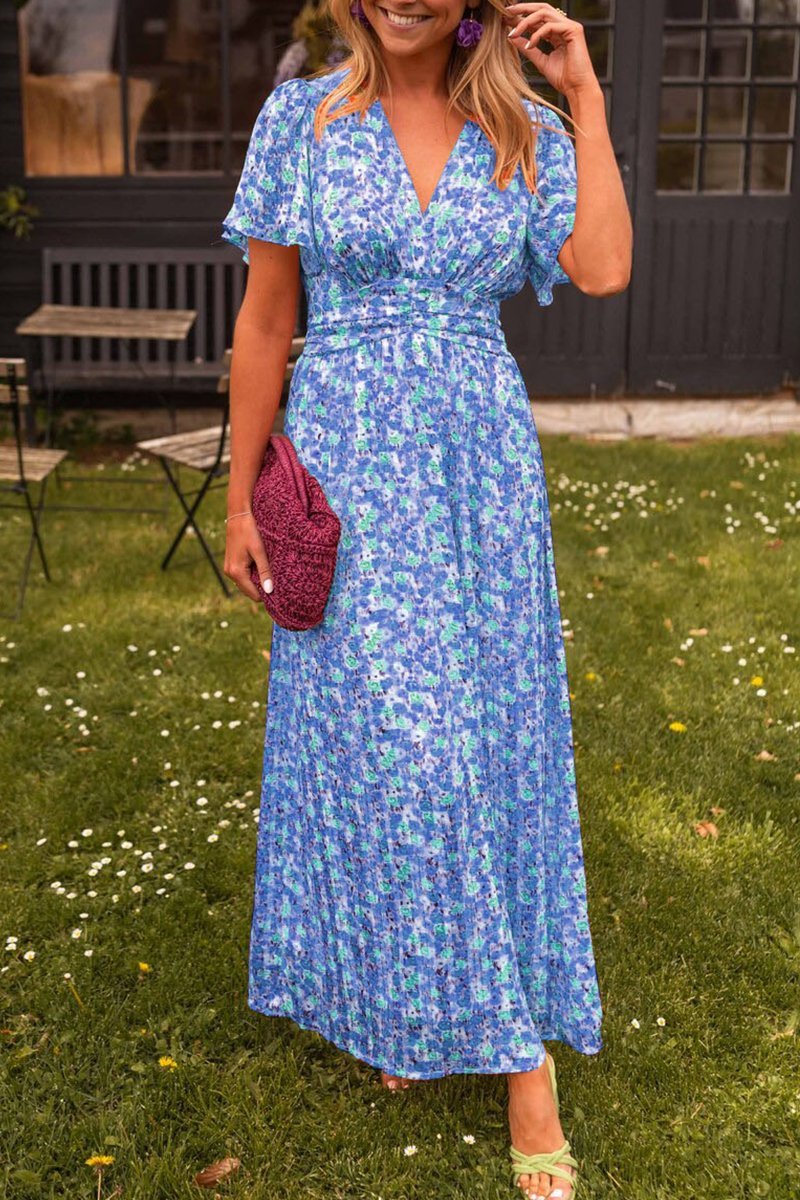 Alora Elegant V-Neck Maxi Dress