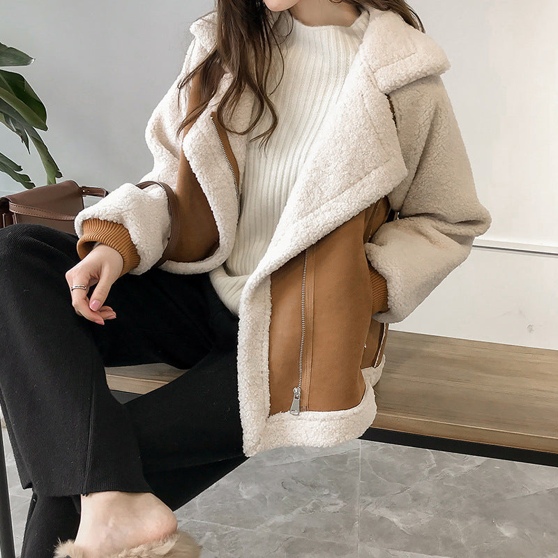 ARISELITH – STYLISH FAUX SHEARLING ZIP-UP JACKET
