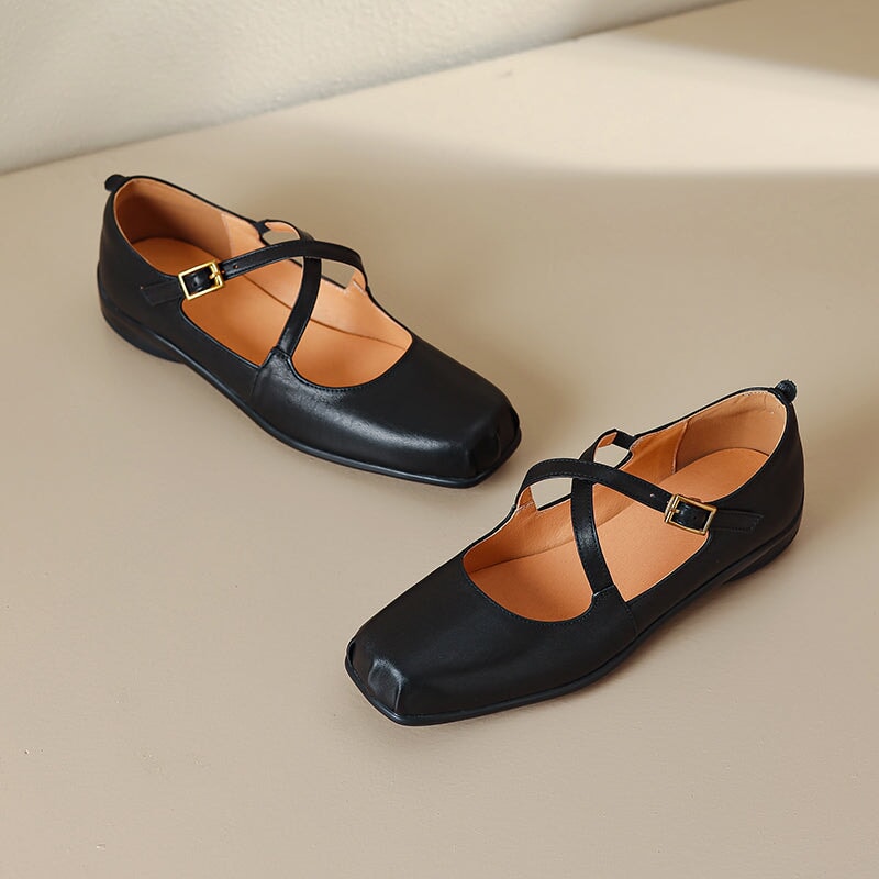 Edith Leather Mary Janes