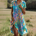 Taylor - Vintage Boho V-Neck Dress