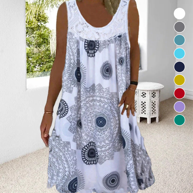 MIREILLE – SUMMER O-NECK DRESS WITH BREEZY CHARM