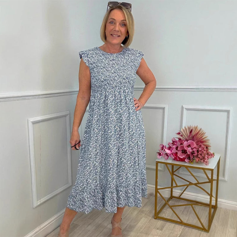 ODESSA – ROMANTIC RUFFLE SLEEVE CHIC DRESS