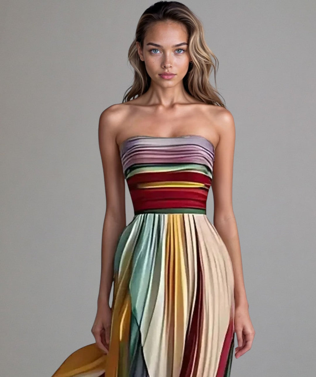 Aria - Sleeveless Colored Dress